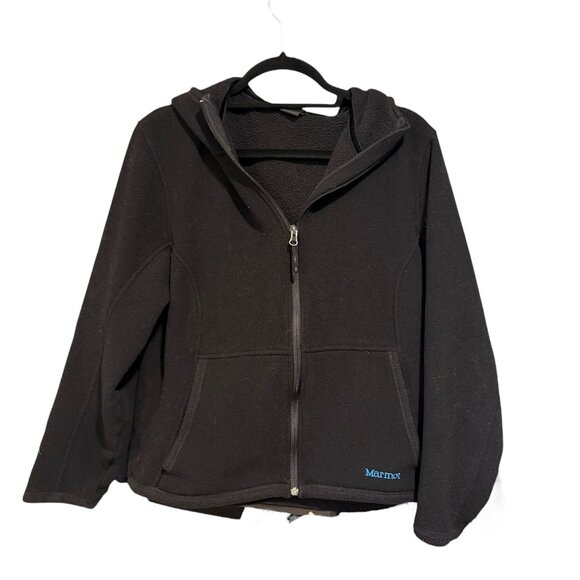 Marmot Embroidered Fleece Hoodie Jacket - Picture 1 of 6
